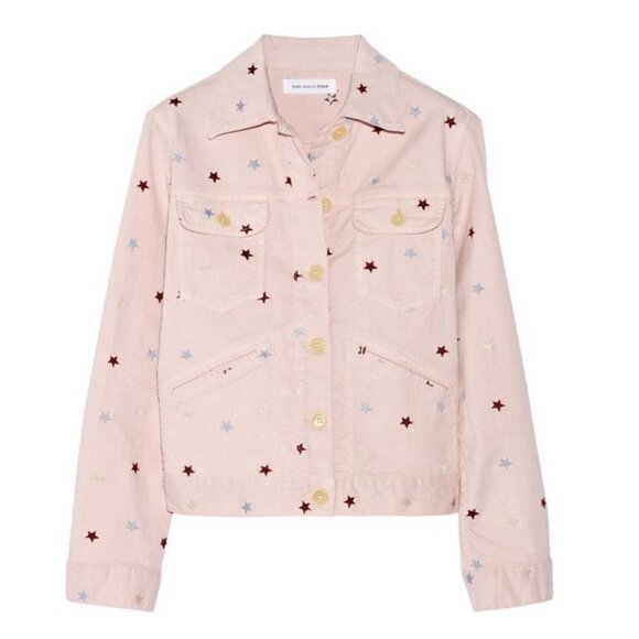 Isabel Marant Dali Star Denim Jacket Pink 34 2 - Picture 1 of 11